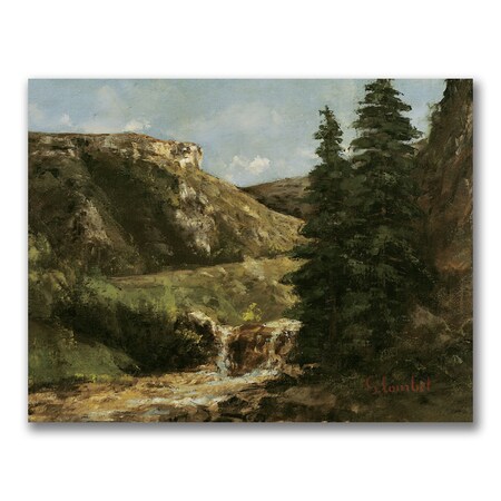 Trademark Fine Art Gustave Courbet 'Landscape near Ornans' Canvas Art, 35x47 BL0753-C3547GG